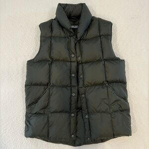 Vintage Lands' End Goose Down Puffer Vest - Forest Green - Small 6-8